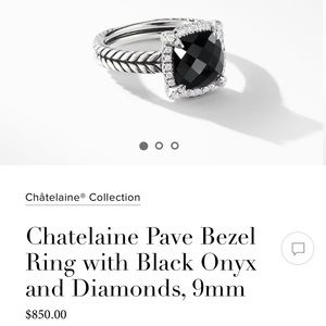 DAVID YURMAN Chatelaine Ring Black Onyx